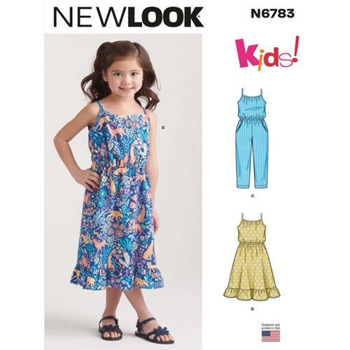 New Look Sewing Pattern 6783 - Children Girls Dress & Jumpsuit