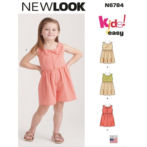 New Look Sewing Pattern 6784 - Children Girls Dress & Romper