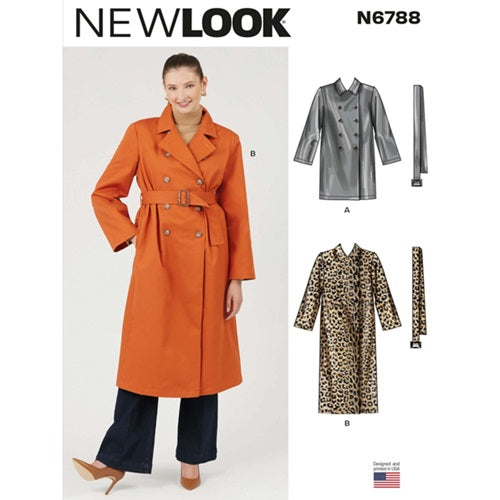New Look Sewing Pattern 6788  - Ladies Trench Coat