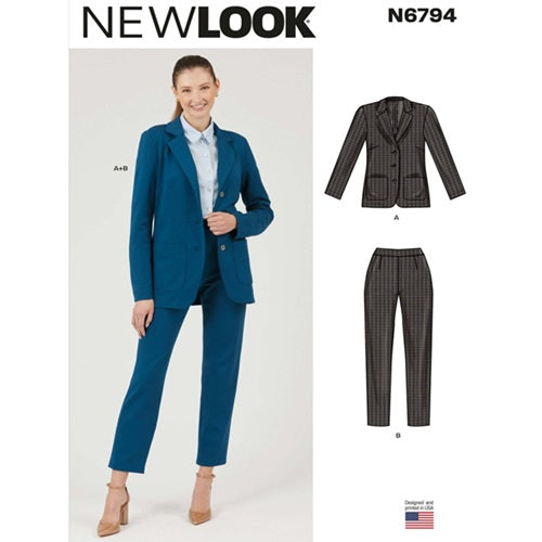 New Look Sewing Pattern 6794  - Ladies Jackets & Trousers