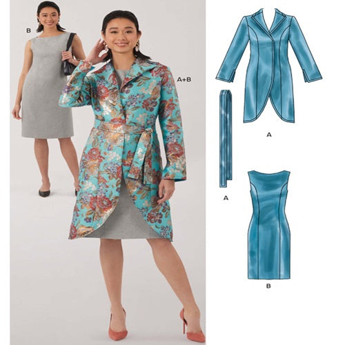 NEW LOOK Sewing Pattern 6809 - Ladies Jacket, Belt and Dress with Petite Lines