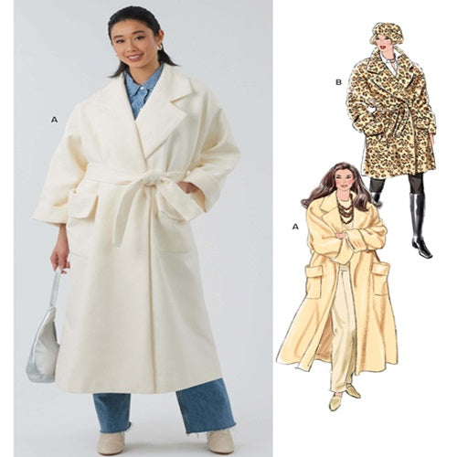 NEW LOOK Sewing Pattern 6810 - Ladies Coat with Belt in Two Lengths