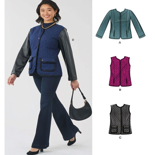 NEW LOOK Sewing Pattern 6812 - Ladies Jacket and Vest