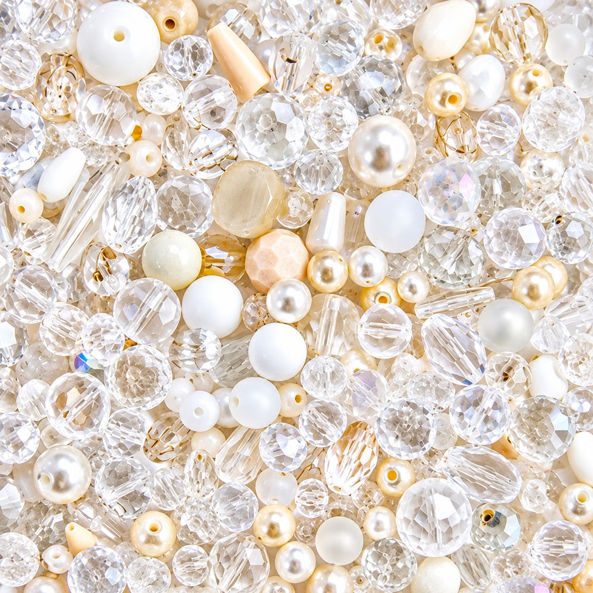 50g Glass Bead Mixes - 80 to 100 Pieces - Size 4mm to 12mm - 11 Colours