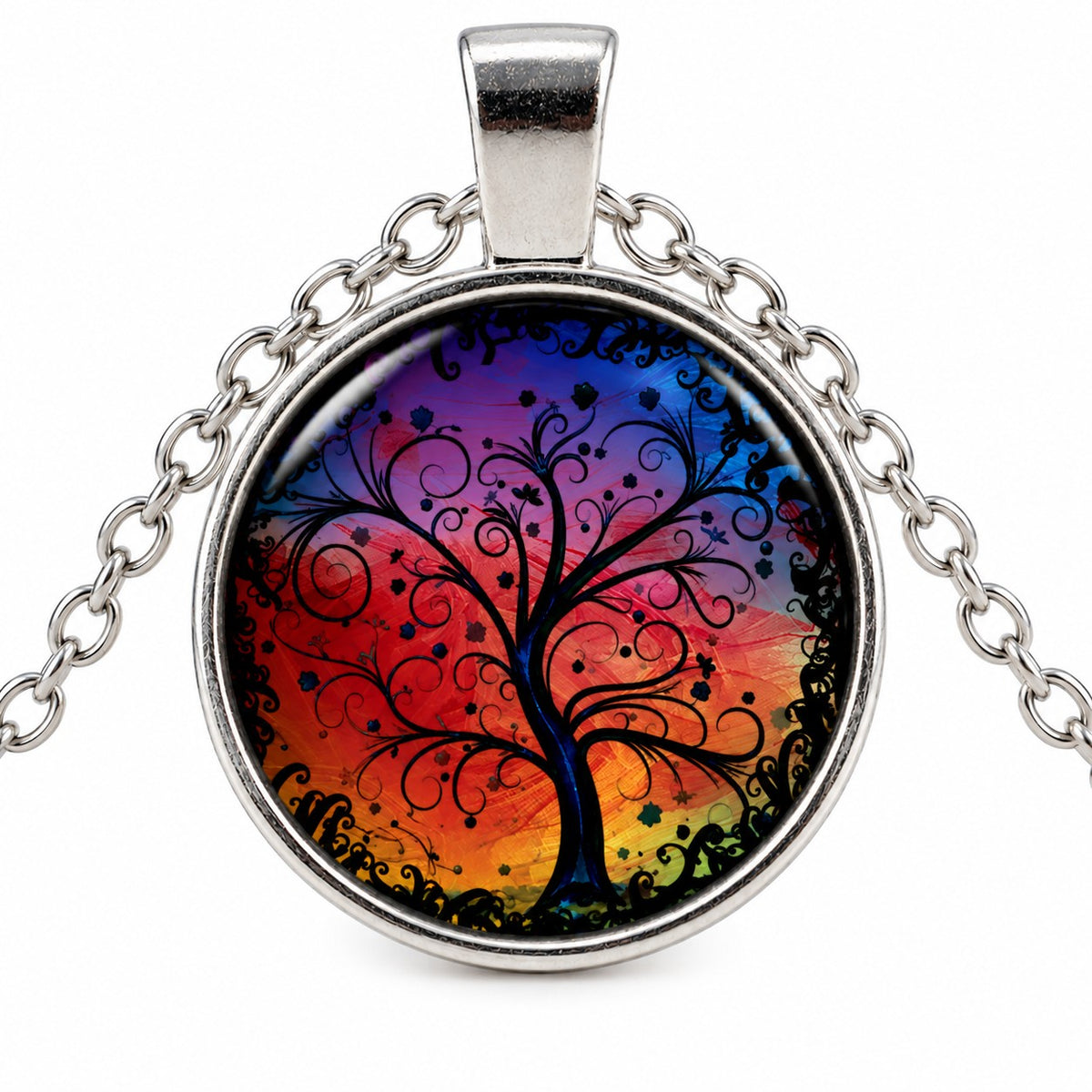 Tree of Life Necklace – Silver Round Pendant
