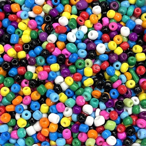 Glass Seed Beads - 4mm 6/0 - Opaque - 20g approx 200 pieces