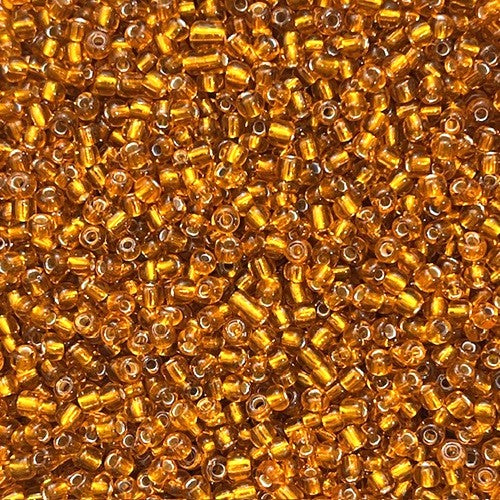 Glass Seed Beads - 3mm 8/0 - Silver Lined - 20g approx 500 pieces