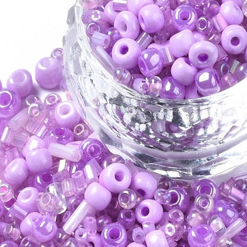 Glass Bugle & Seed Bead Mixes - 20g - Choose Your Colour