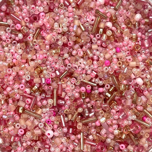 Glass Bugle & Seed Bead Mixes - Assorted Colours & Sizes - 20g - 15 Colour