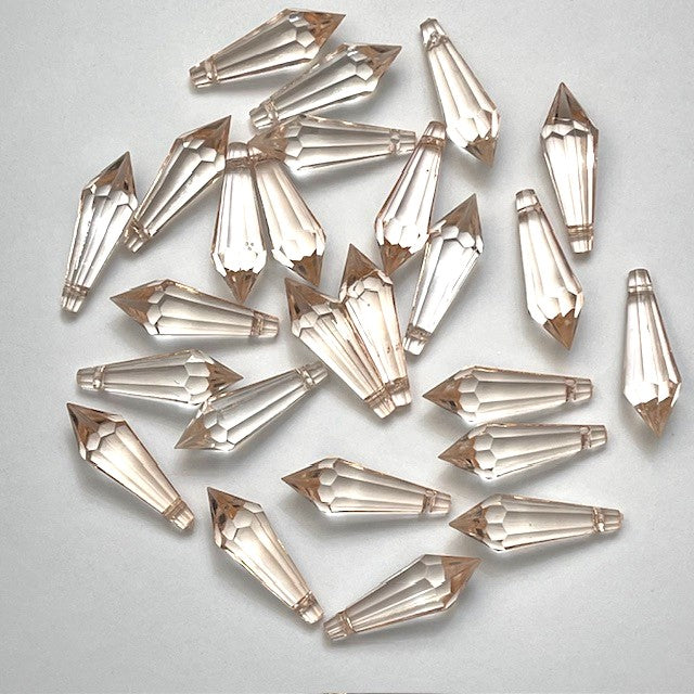 Plastic Acrylic Chandelier Drop Beads - 25 Large