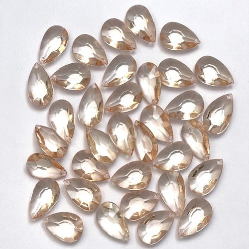 Plastic Acrylic Tear Drop Beads - Pink - Small / Medium / Large
