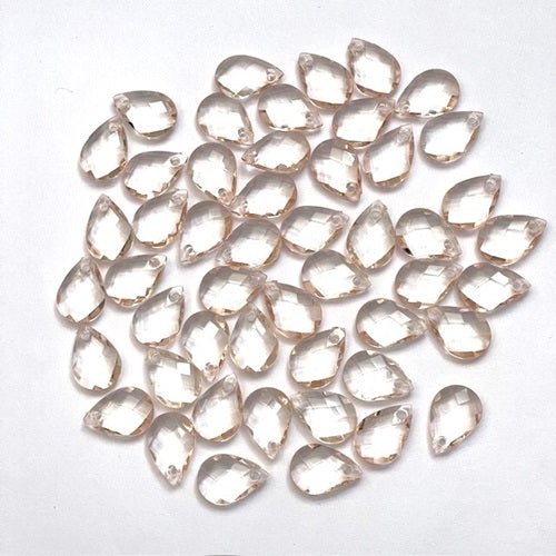 Plastic Acrylic Tear Drop Beads - Pink - Small / Medium / Large