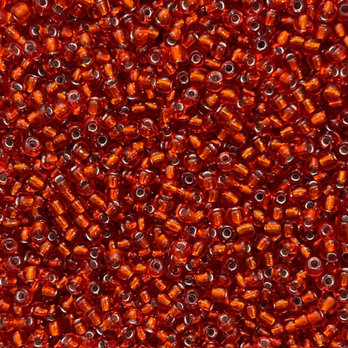 Glass Seed Beads - 3mm 8/0 - Silver Lined - 20g approx 500 pieces