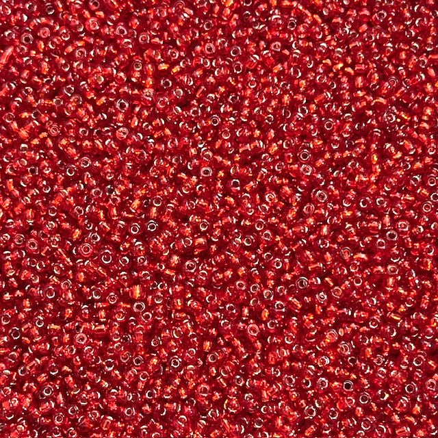 Glass Seed Beads - 2mm 11/0 - Silver Lined - 20g approx 1300 pieces