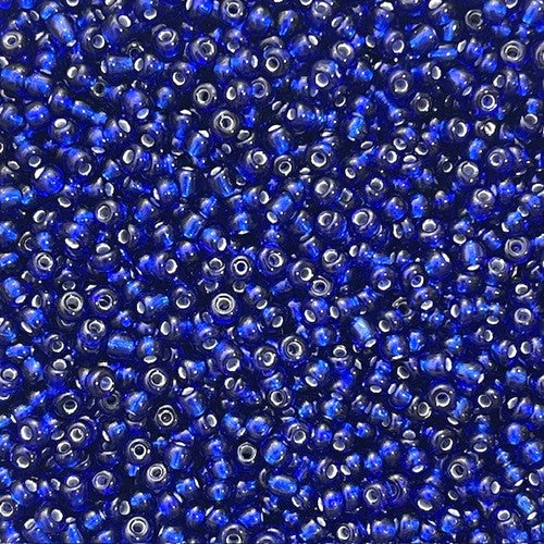 Glass Seed Beads - 3mm 8/0 - Silver Lined - 20g approx 500 pieces