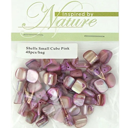 Shell Small Cube Beads - 48 Pieces