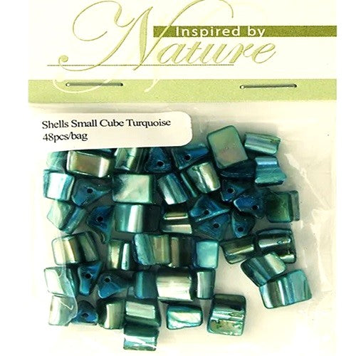 Shell Small Cube Beads - 48 Pieces