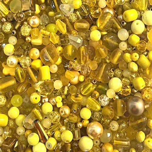 50g Glass Bead Mixes - 80 to 100 Pieces - Size 4mm to 12mm - 12 Colours