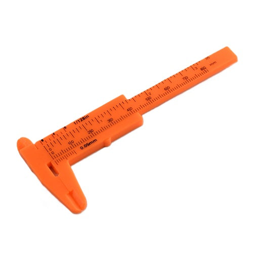Small Plastic Vernier - Orange - Measure 1mm to 80mm