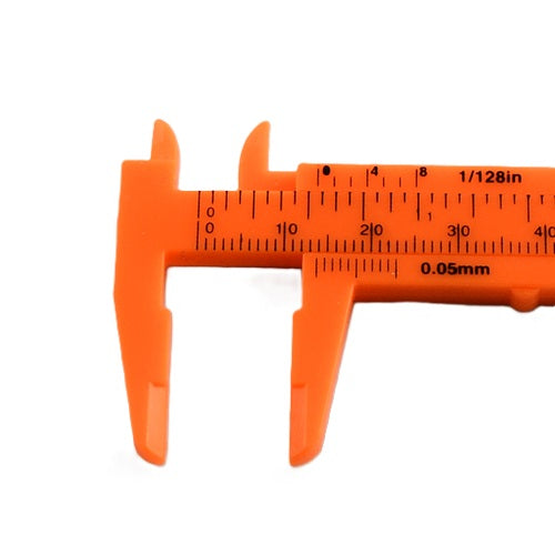 Small Plastic Vernier - Orange - Measure 1mm to 80mm