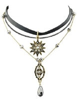 Multi Strand Necklace - Star Beads & Chains