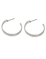 Punk Heart Circle Hoop Earrings - Gold or Silver