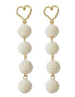 Earrings - Dangles - Heart with Balls