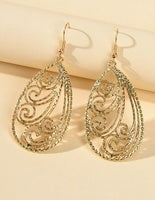 Earrings - Dangles - Gold Swirls