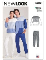 6772  - Ladies and Men's  Unisex Knit Top & Jogger Pants