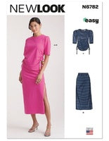 6782  - Ladies Knit Top & Skirt
